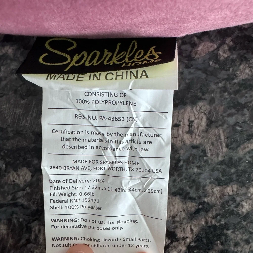 Pink Floral Boot Shaped Pillow - Picture 3 of 6